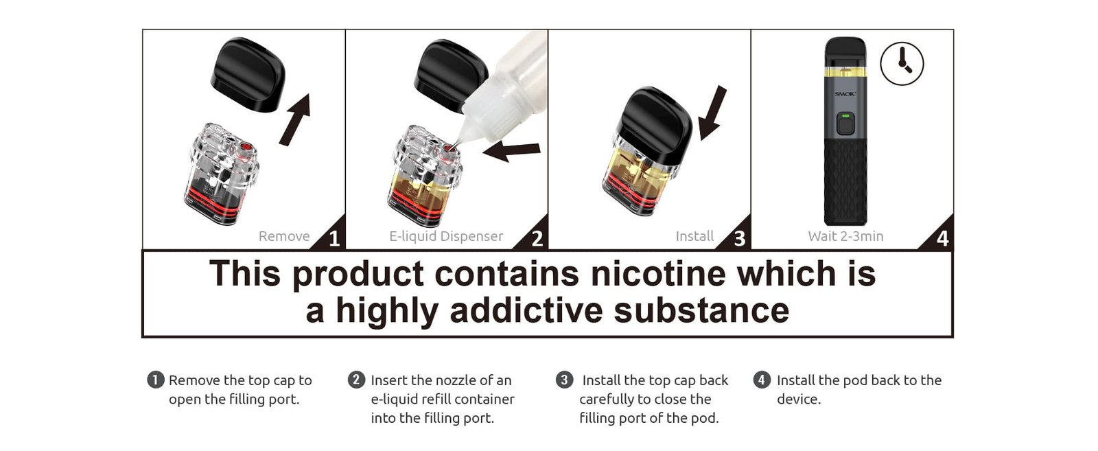 Smok Propod Pod Kit Filling E Juice Step Smok Propod Pod Kit Filling E Juice Step