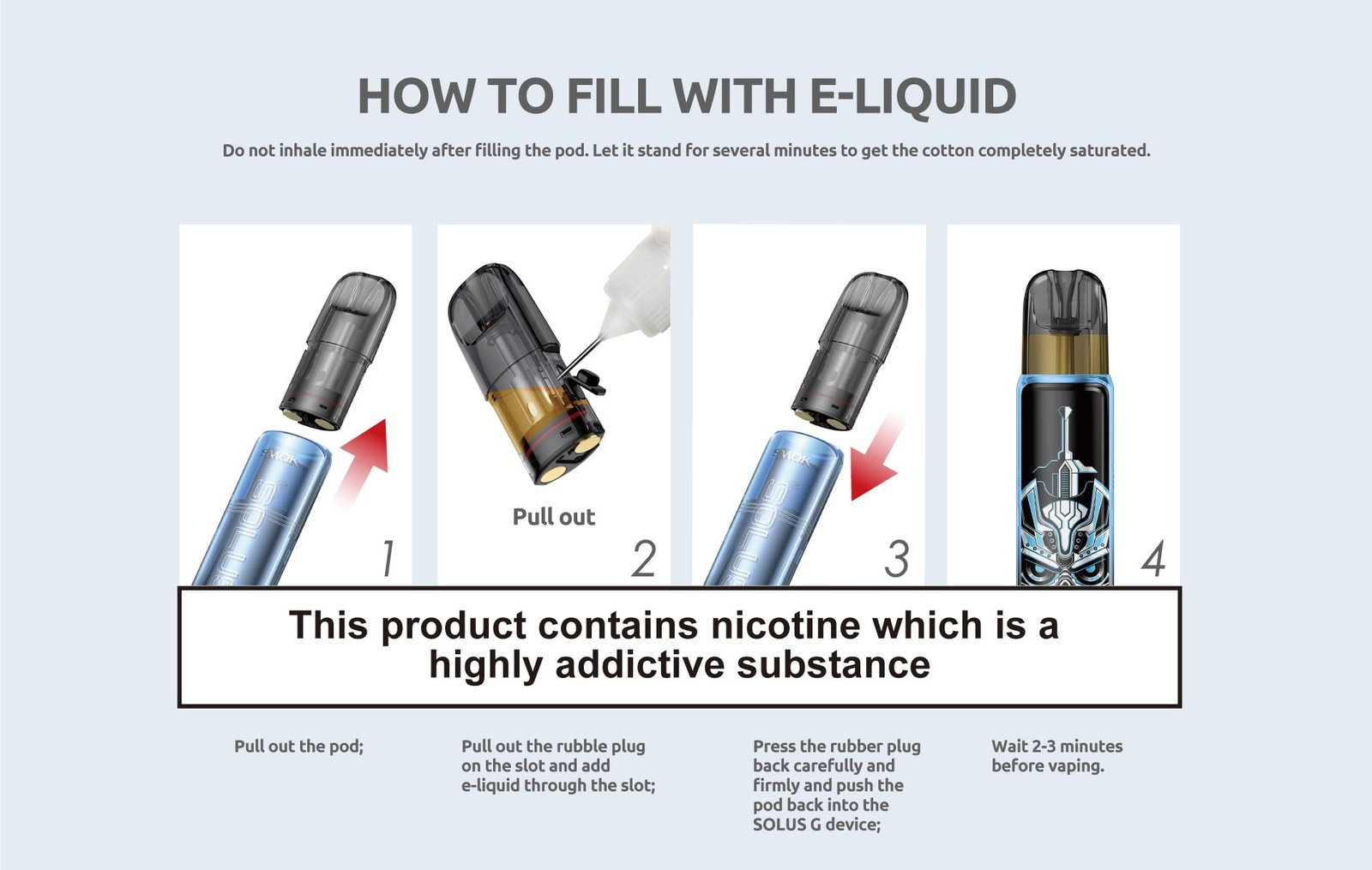 Smok solus g how to fill with e liquid