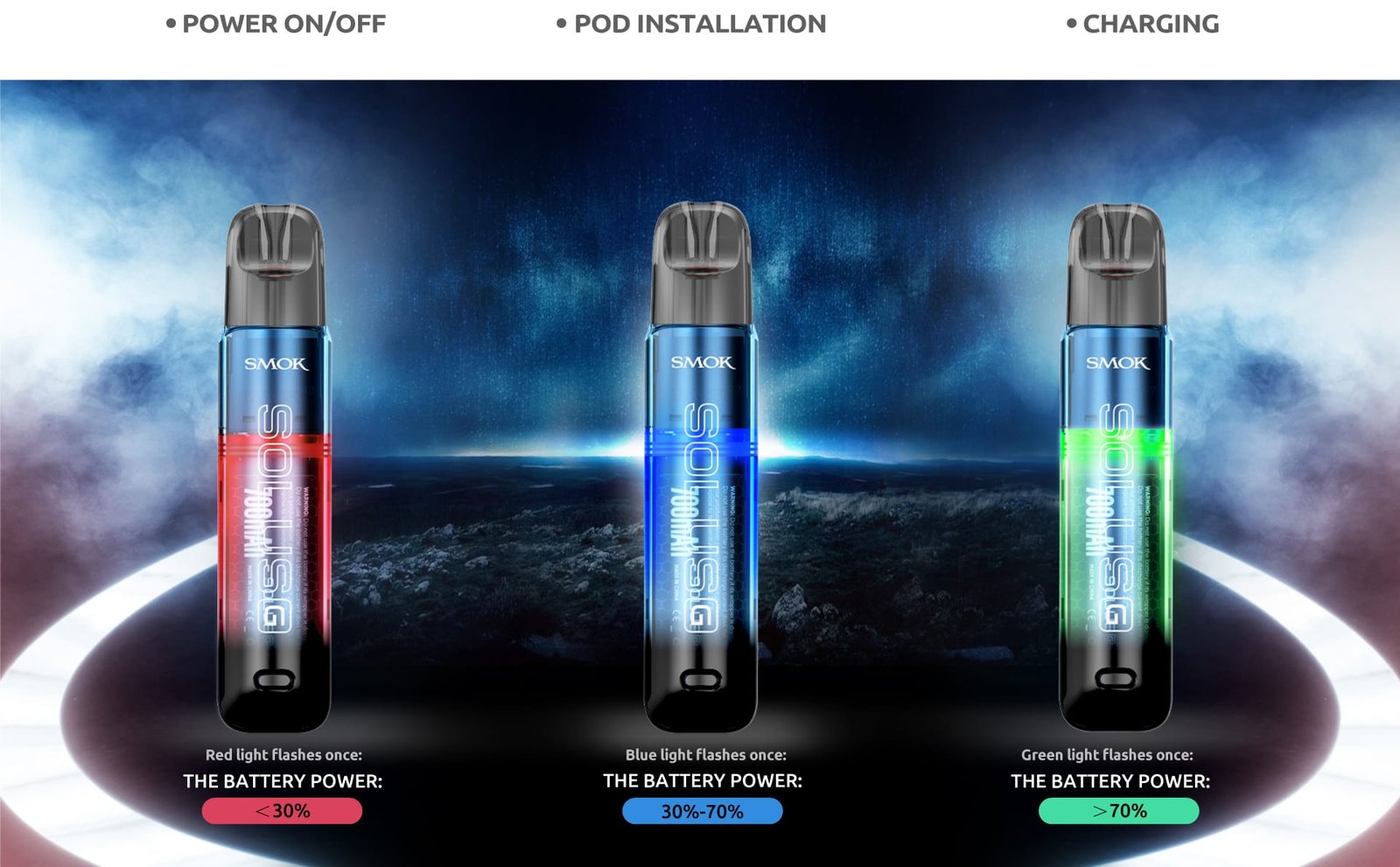 Smok solus g status battery