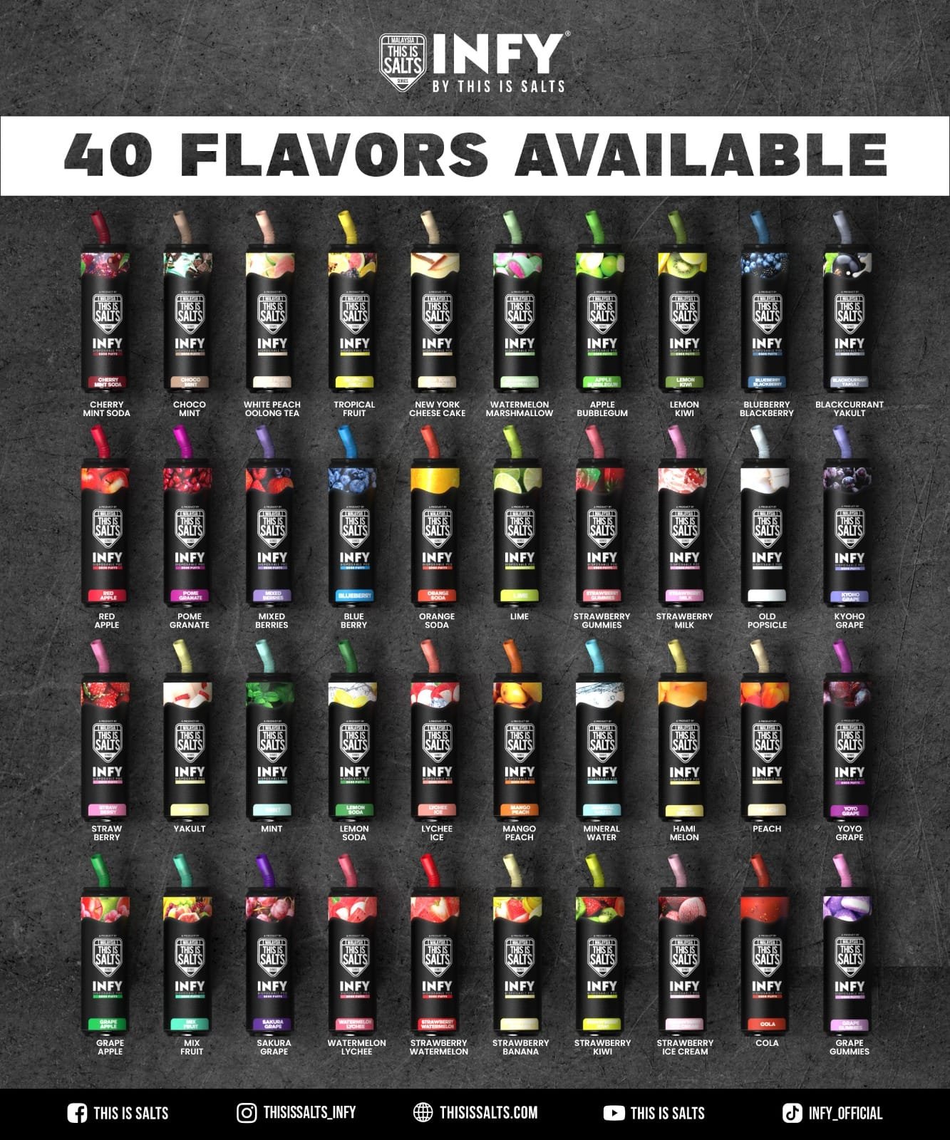 INFY 6000 Puffs Disposable Pod 40 กลิ่น ราคาส่ง