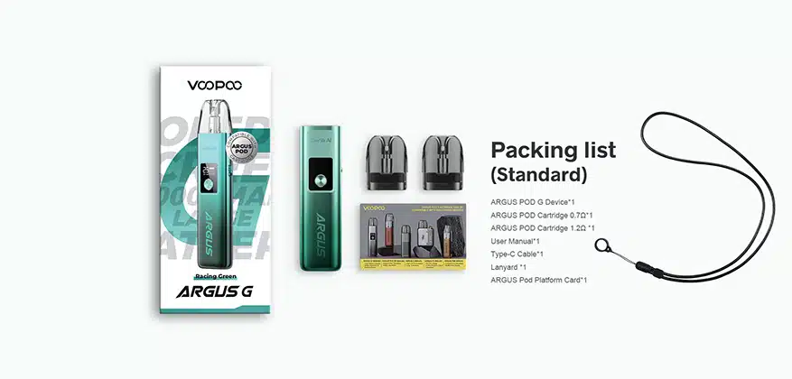 VOOPOO Argus G Packing List
