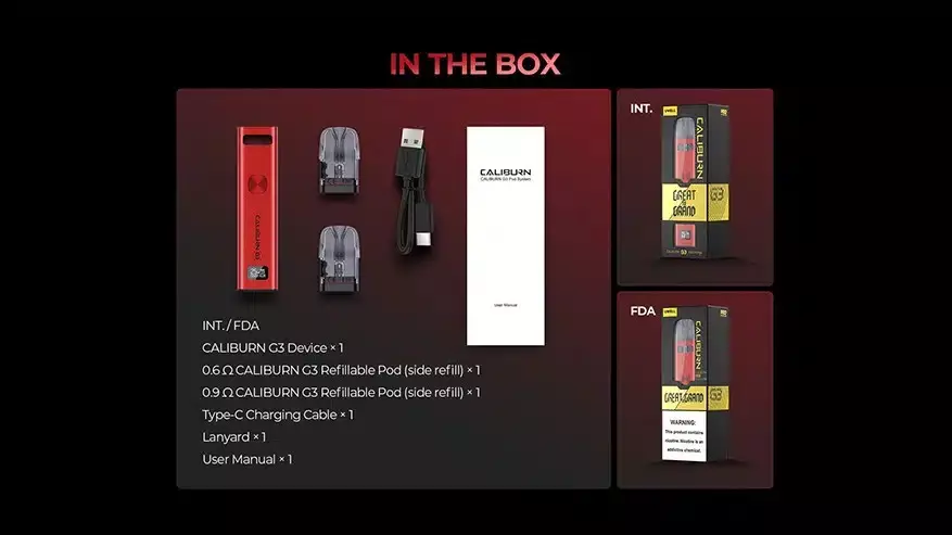 Uwell Caliburn G3 Package uwell caliburn g3 package