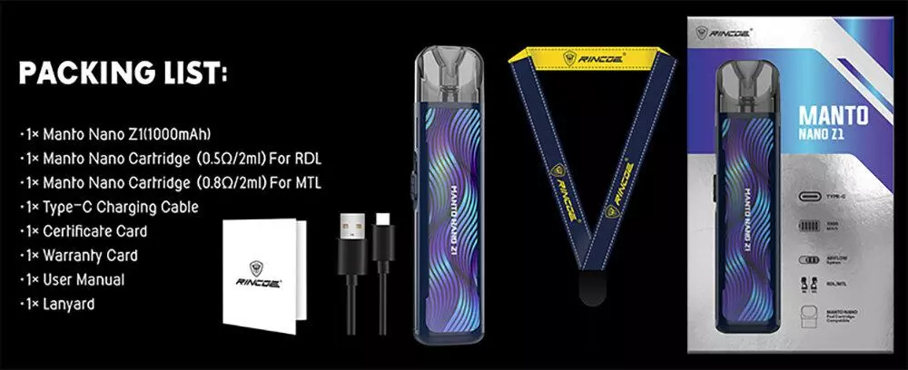 Manto Nano Z1 Package Manto Nano Z1 Package