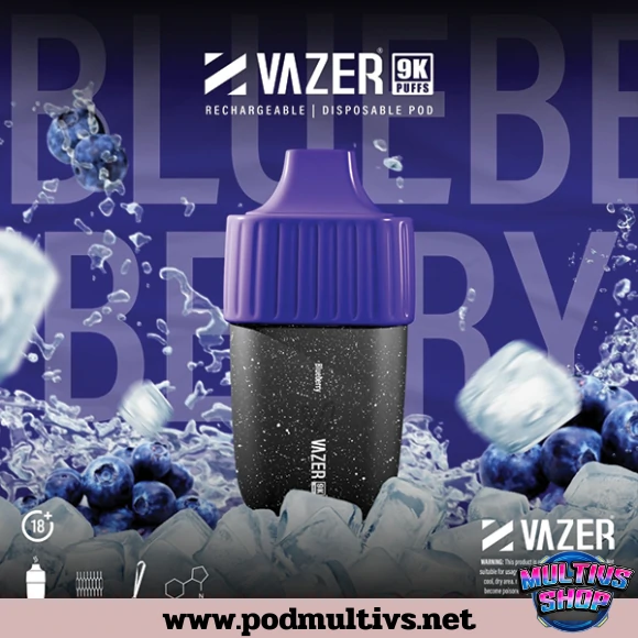 Vazer 9000 Puffs Blueberry บลูเบอร์รี Vazer 9000 Puffs Blueberry บลูเบอร์รี