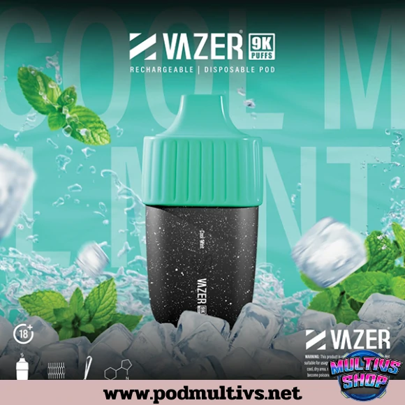 Vazer 9000 Puffs Cool Mint คูลมินต์ Vazer 9000 Puffs Cool Mint คูลมินต์