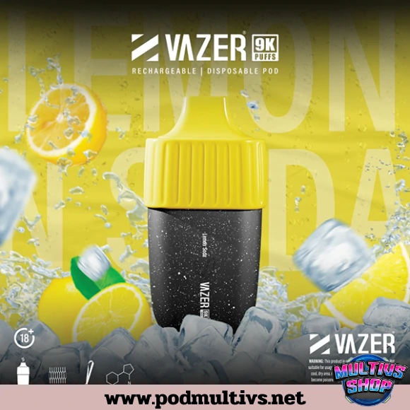Vazer 9000 Puffs Lemon Soda เลม่อนโซดา Vazer 9000 Puffs Lemon Soda เลม่อนโซดา