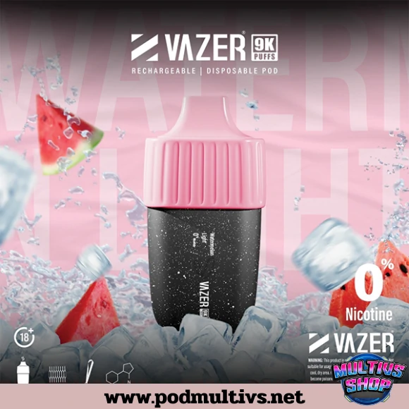 Vazer 9000 Puffs Watermelon Nic0 แตงโม นิค 0% Vazer 9000 Puffs Watermelon Nic0 แตงโม นิค 0%