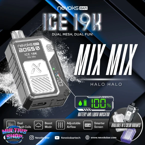 Nevoks Bar Ice 19000 Puffs 19k Black