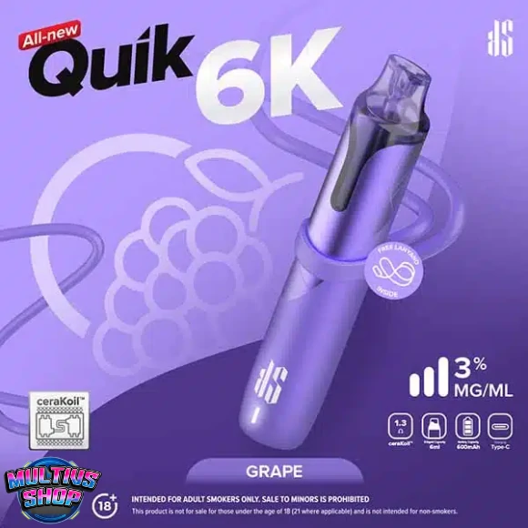 Ks Quik 6000 Puffs Grape กลิ่นองุ่น