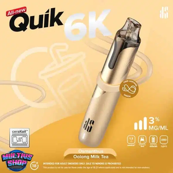 Ks Quik 6000 Puffs Oolong Ice Tea กลิ่นชามะลิอู่หลง