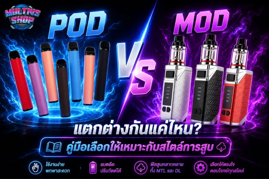 เปรียบเทียบ Pod vs Mod ต่างกันอย่างไร